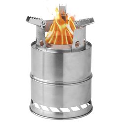 Portable Wood Burning Stove, Camping Stove Foldable Stainless Steel Backpacking Stove Camping Cookware Rocket(UScustomer