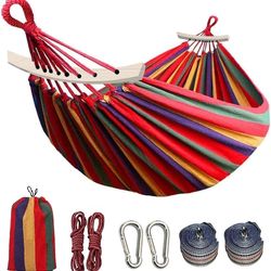 Folding Double Hanging Nylon Wholesale Swing Portable Outdoor Camping Hammock Canvas Hammock Bed(US Customers)