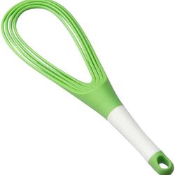 Heat Resistant Kitchen Silicone Whisks for Non-stick Cookware, Balloon flat rotatable Egg Beater(US Customers)