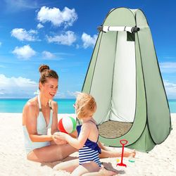 Privacy Tent Portable Changing Room Shower Tent for Camping Privacy Shelters Outdoor Camp Toilet Foldable(US customers)