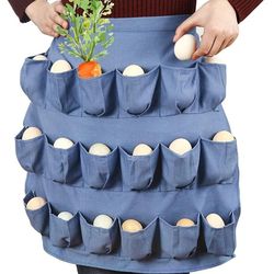 Egg Gathering Collection Apron, Poultry Farming Use, Chicken Duck Goose Egg Collecting Handy Tool (US customers)