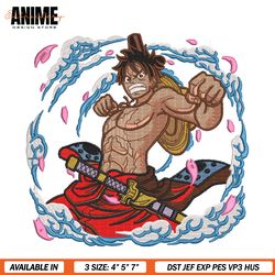 monkey d luffy embroidery design
