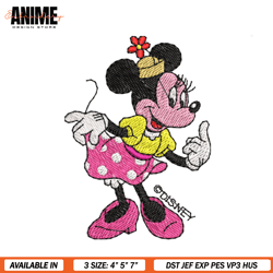 cute minnie mouse design embroidery