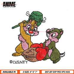 chip and dale embroidery file