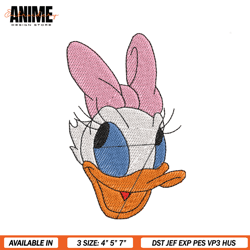 daisy duck head embroidery design