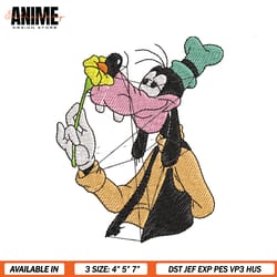 goofy flower embroidery design