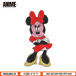 minnie mouse disney embroidery file