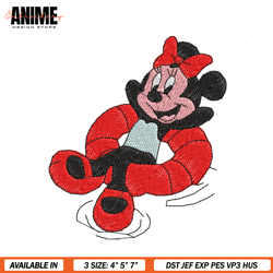 minnie mouse summer embroidery file