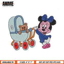 adorable minnie mouse embroidery file