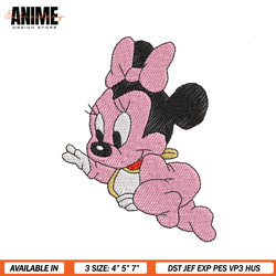 cute minnie mouse embroidery disney