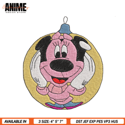 minnie mouse christmas ornament embroidery