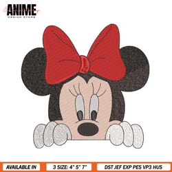 minnie mouse head logo embroidery file