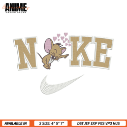 nike x jerry and tom embroidered design, inspired brand embroidered design