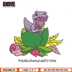 land before time baby chomper egg embroidery , embroidery machine files