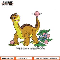 land before time littlefoot embroidery, land before time embroidery