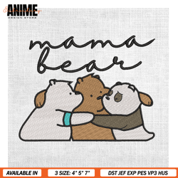 mama bear winnie the pooh friends embroidery , digital embroidery, embroidery files, embroidery design