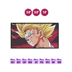 goku anime embroidery design, anime embroidery design