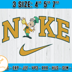 nike mad hatter embroidery, alice in wonderland embroidery file