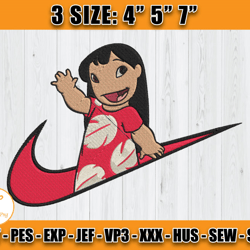 nike lilo embroidery, lilo and stitch embroidery, disney nike embroidery