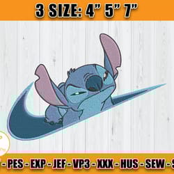 nike stitch embroidery, stitch embroidery, lilo and stitch embroidery