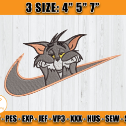 nike tom embroidery, nike disney embroidery file, tom and jerry embroidery