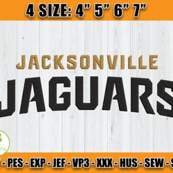 Jacksonville Jaguars Logo Embroidery Design, NFL Team Embroidery Files, Sport Embroidery, Machine Embroidery Pattern