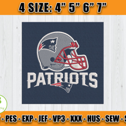 New England Patriots Embroidery Machine Design, NFL Embroidery Design, Instant Download
