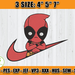 nike deadpool embroidery, disney nike embroidery, embroidery machine x