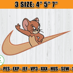 nike jerry embroidery, tom and jerry embroidery, nike x movie embroidery x
