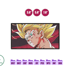 goku anime embroidery design, anime embroidery design 112