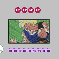 goku anime embroidery design, dragonball anime cartoon 170