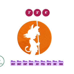 goku anime embroidery design, anime embroidery design 238