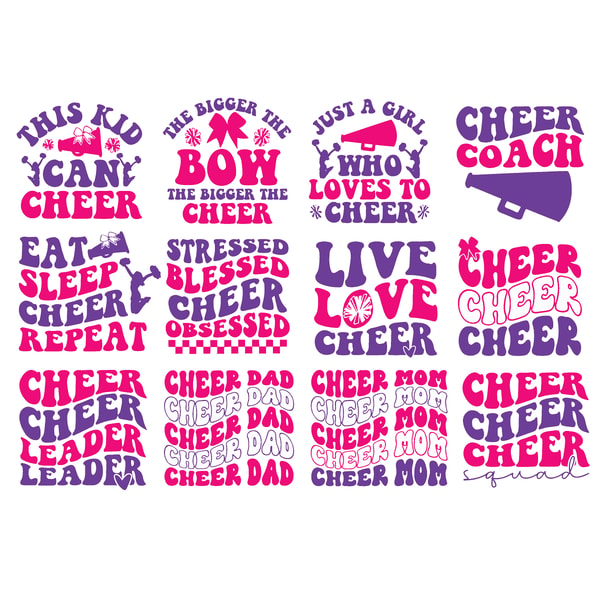 Cheer Scriptsvg Retro Cheerleader SVG Bundle Cheerleading SVG Cheer SVG Mega - Inspire ...