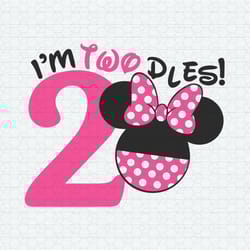 i'm twodles minnie mouse bow tie svg