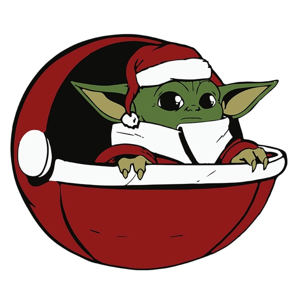 Baby Yoda Christmas The Mandalorian Star Wars SVG Cricut File.jpg