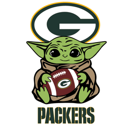 baby yoda star wars green bay packers nfl svg
