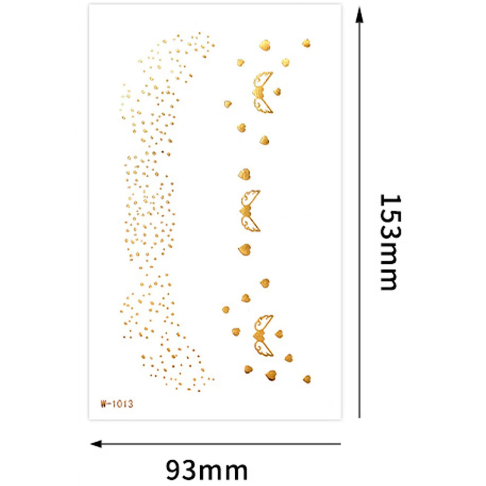 Gold Freckles Tattoos Gold Flower Temporary Face Stickers For Parties Face Tattoos For Patches 2