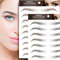 5 Sheets Waterproof Temporary Eyebrow Tattoos Black And Brown Pack 0