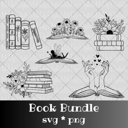 Books SVG PNG Bundle