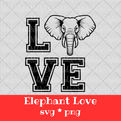 Elephant Love SVG PNG