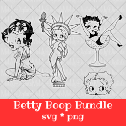 Betty Boop SVG PNG Bundle