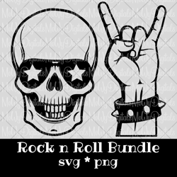Rock n Roll SVG PNG Bundle