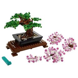 Icons Bonsai Tree Building Set, Features Cherry Blossom Flowers, Adult DIY Plant Model , Botanical Collection Design Kit