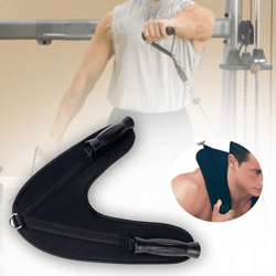 Abdominal Crunch Practical Gym Support U Shape Belt Bind Suspender Strap Handle Back Exercise Pulling Harness Shoulder
