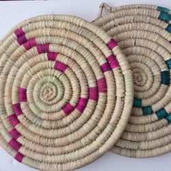 set of 2 colorful coasters handmade,moroccan crafts tableware
