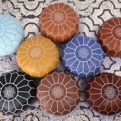 moroccan ottoman pouf | moroccan leather pouf | traditional leather pouf , floor pouf | moroccan pouf | unpadded poufs -