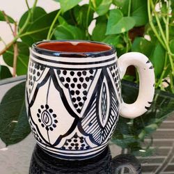 moroccan handmade mugs, moroccan handmade pottery mugs, pottery mugs, mugs, coffee mugs, tea mugs, kitchen, home decorat