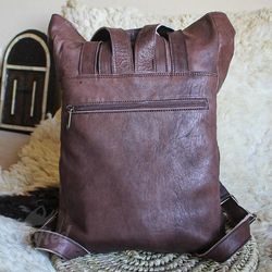 sac a dos marocain en cuir, sac a dos fait main, sac a dos en cuir, sac en cuir marocain vintage, sac de voyage ethnique