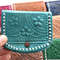 Portefeuille En Cuir Fait Main Fait Main Au Maroc Motif Fleurs Differentes Couleurs 0