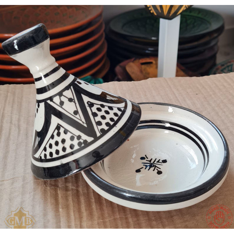 4 Pcs Mini Tajine Marocain Safi Fabrique A La Main 4 Couleurs 3